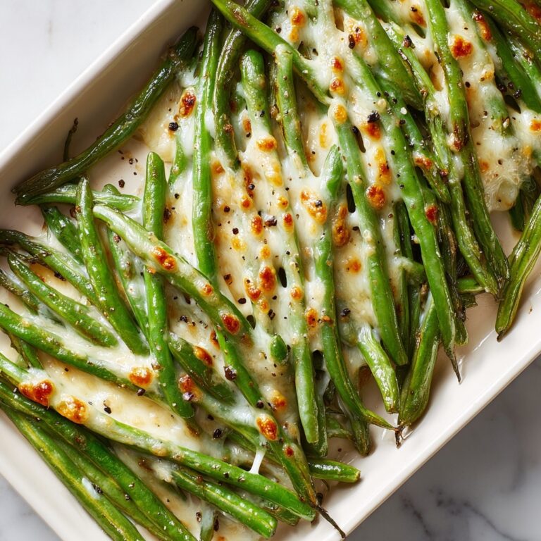 Tasty Cheesy Garlic Green Beans Recipe