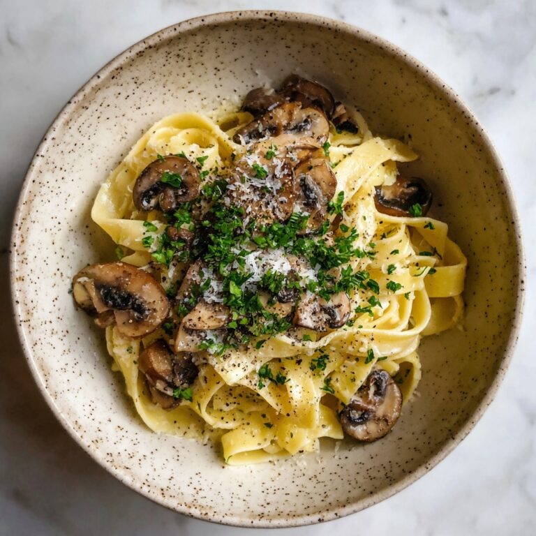 Creamy Alfredo Pasta with Mushrooms Recipe