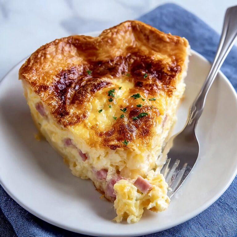 Rich Ham and Cheese Croissant Breakfast Bake Recipe