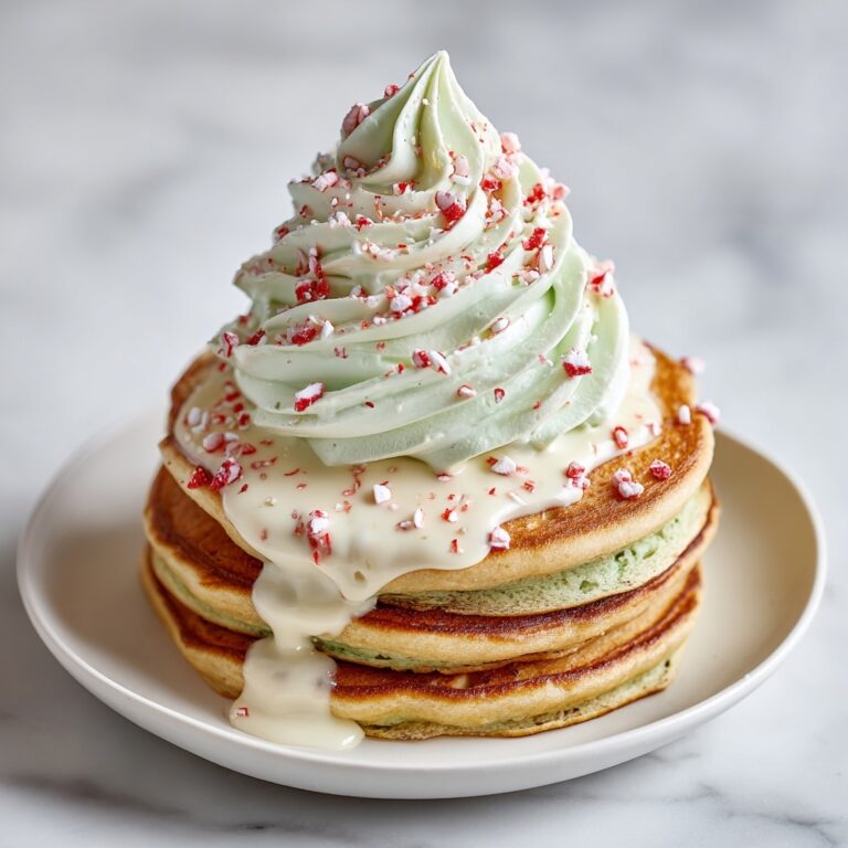 Grinch Green Pancakes with Cream Cheese Icing Recipe