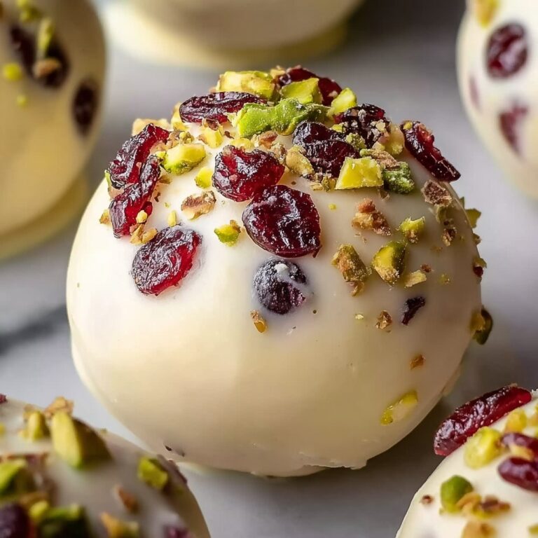 Decadent Cranberry Pistachio White Chocolate Truffles Recipe