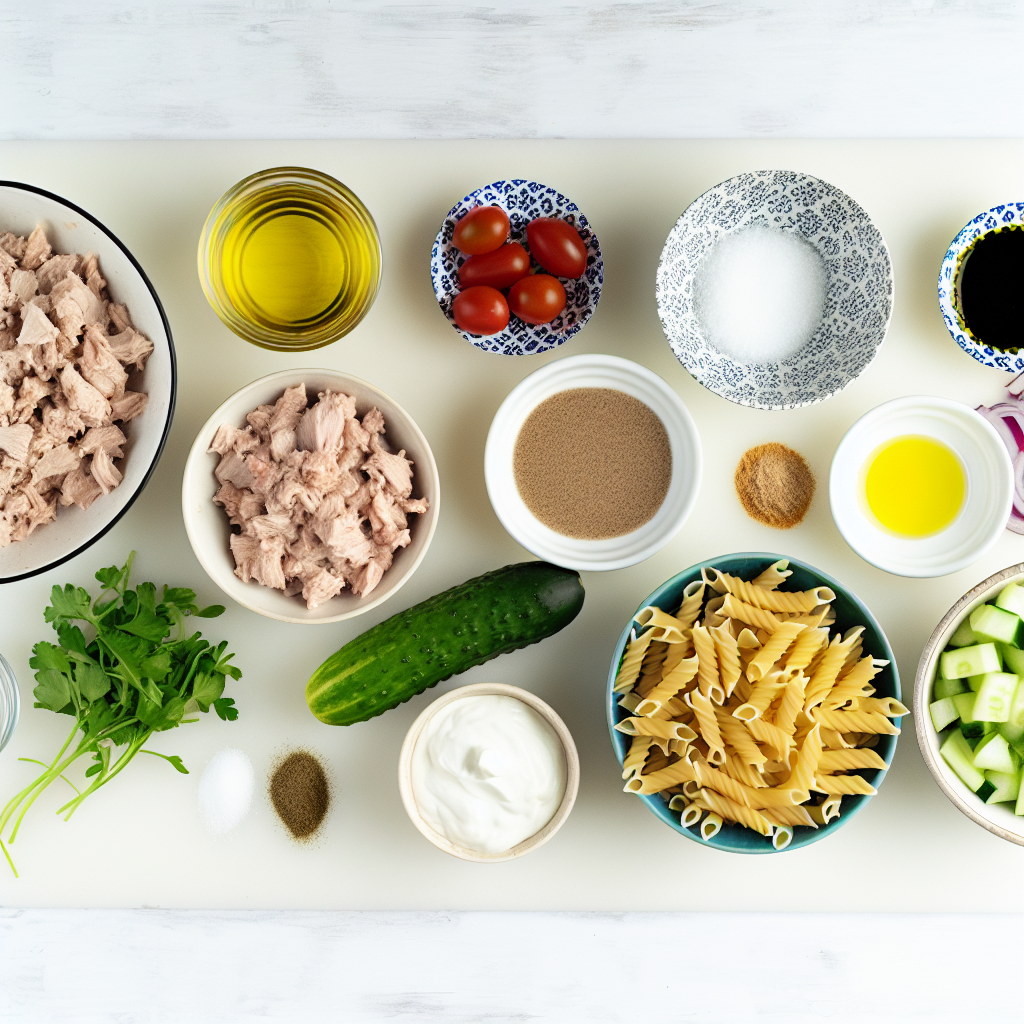 Healthy Tuna Pasta Salad Recipe - Recipe Image
