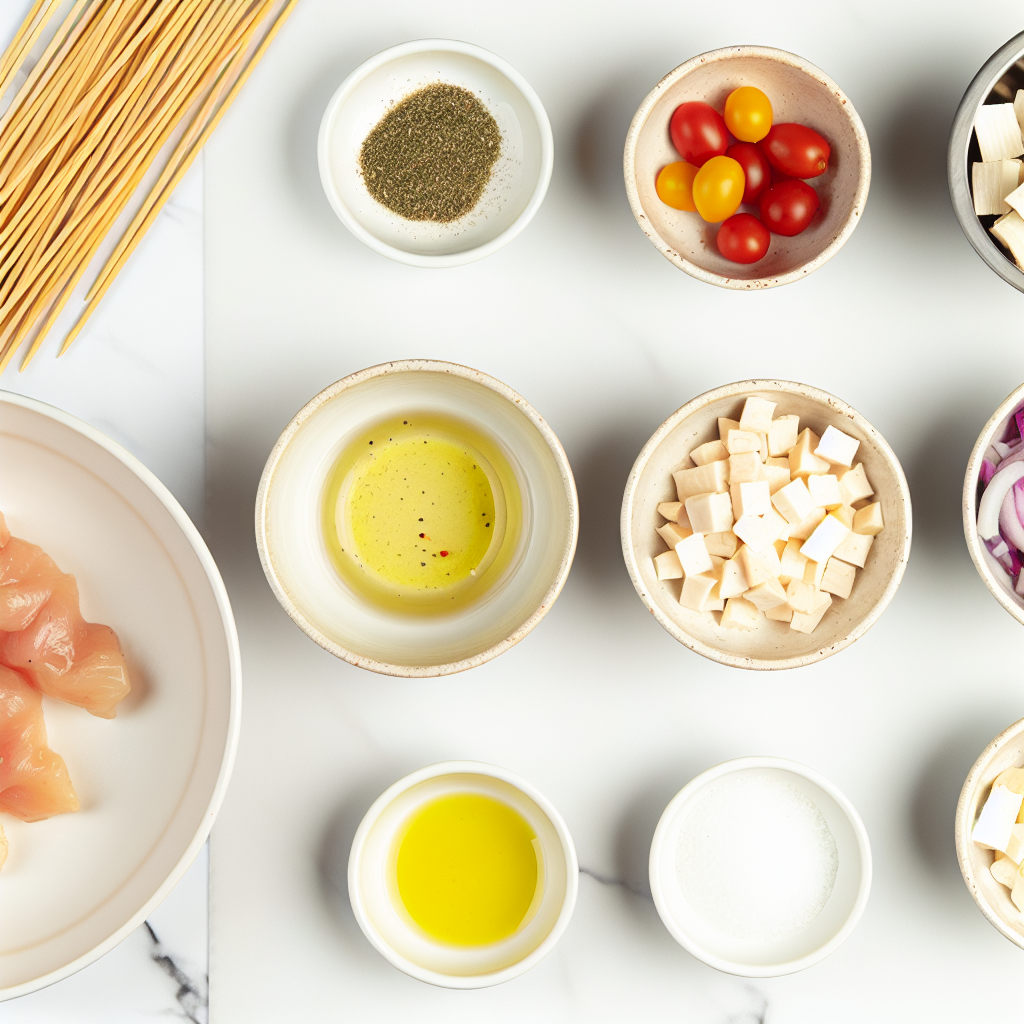 Healthy Chicken Skewers with Parmesan and Vegetables Recipe - Recipe Image