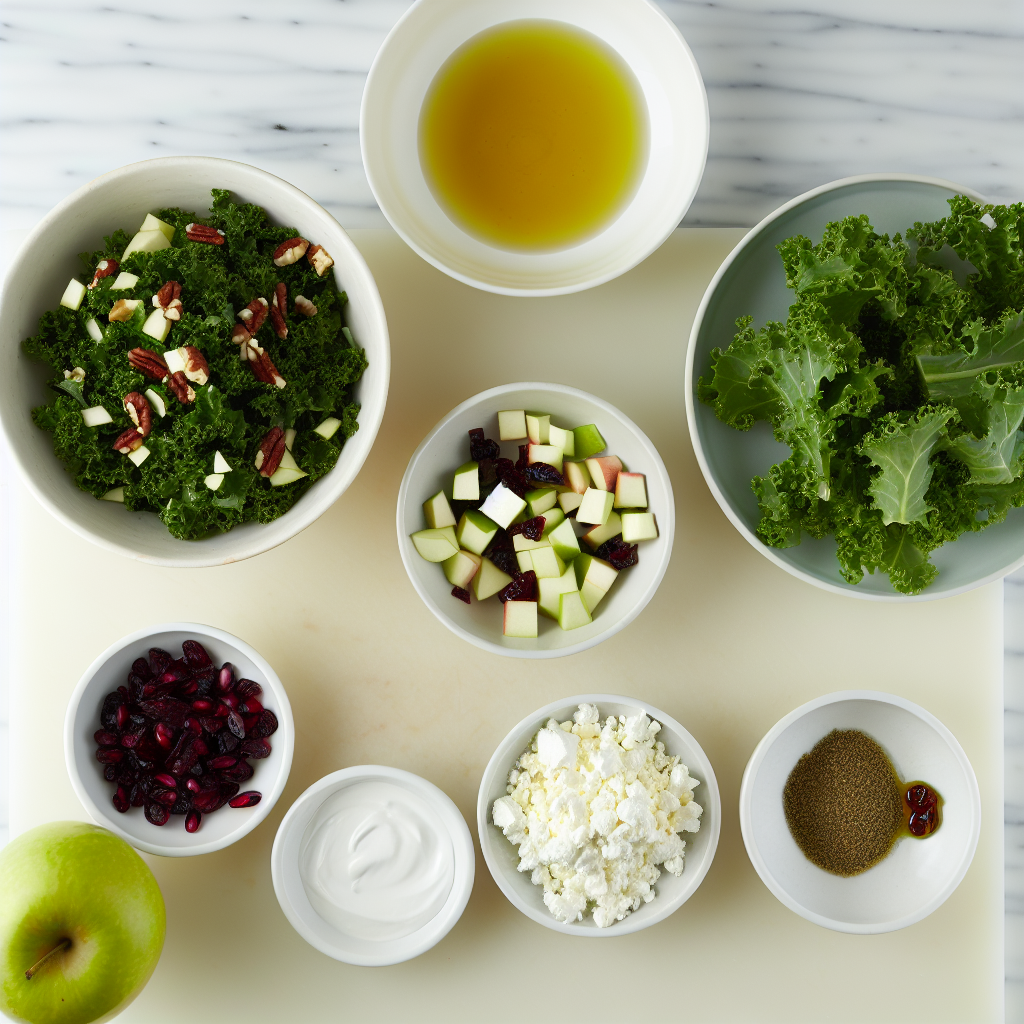 Chopped Kale Salad with Apples, Pecans, and Maple Vinaigrette Recipe - Recipe Image