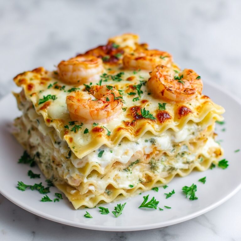 Seafood Lasagna with Shrimp, Crab, and Creamy Alfredo Sauce Recipe