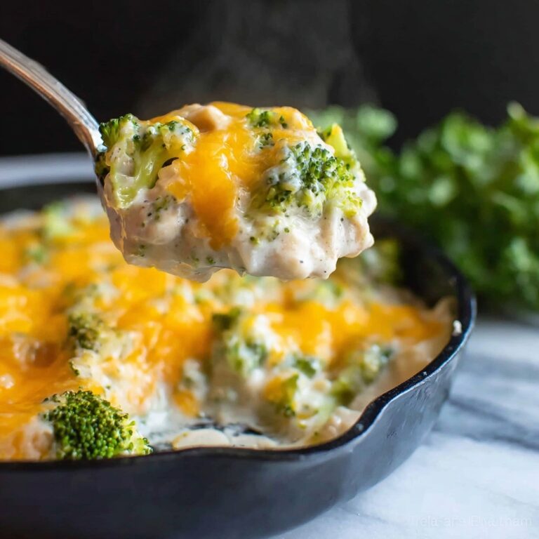 High Protein Cheesy Chicken and Broccoli Casserole Recipe