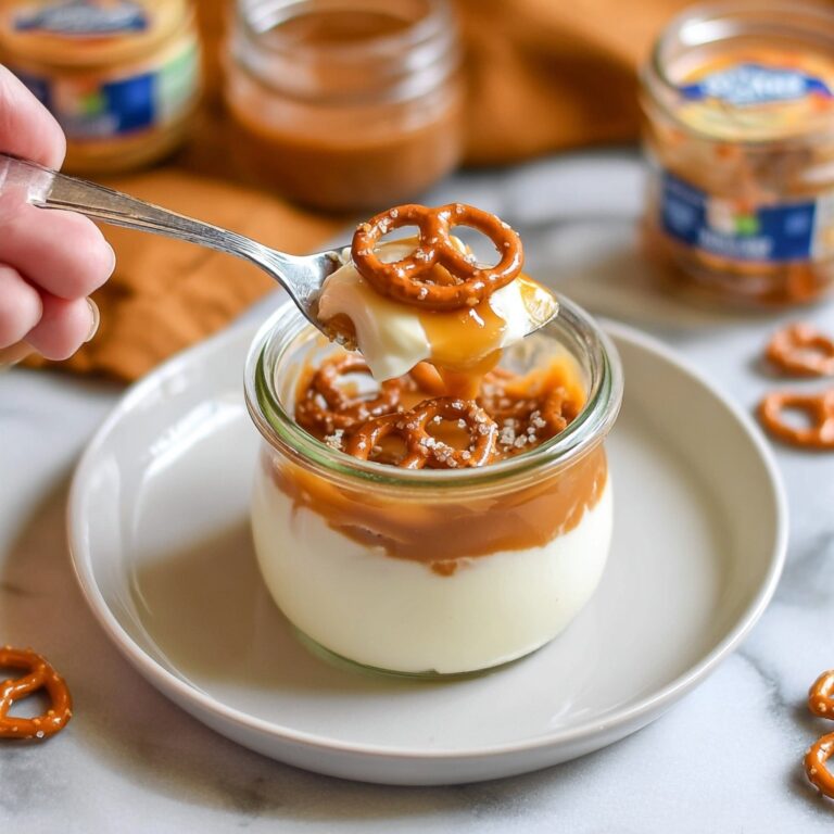 Panna Cotta with Salted Caramel and Toffee Pretzels Recipe