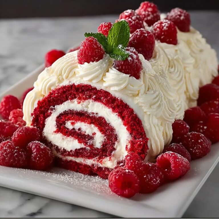 Lemon Raspberry Velvet Roll Cake Recipe