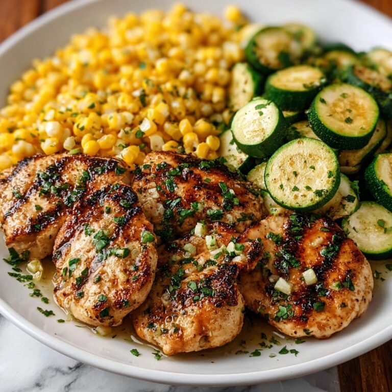 Garlic Butter Chicken with Zucchini and Corn Recipe