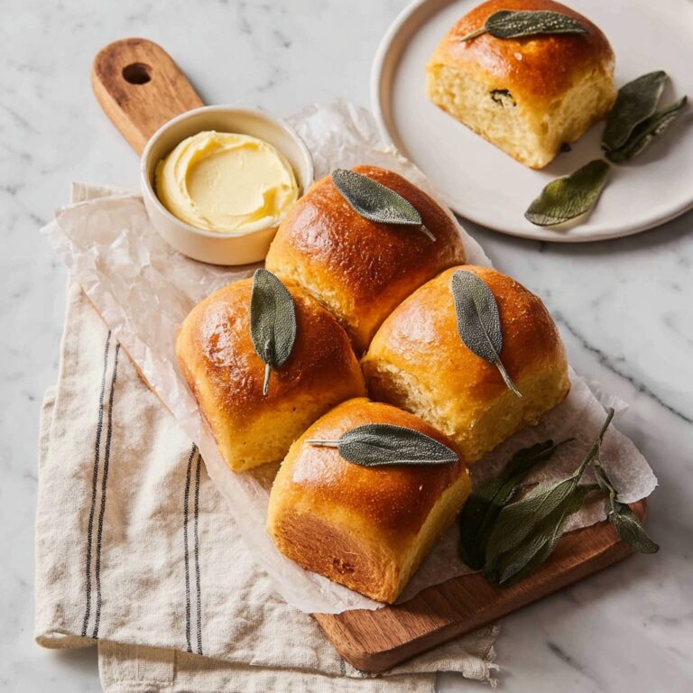 Best Garlic Butter Parker House Rolls with Sage Recipe