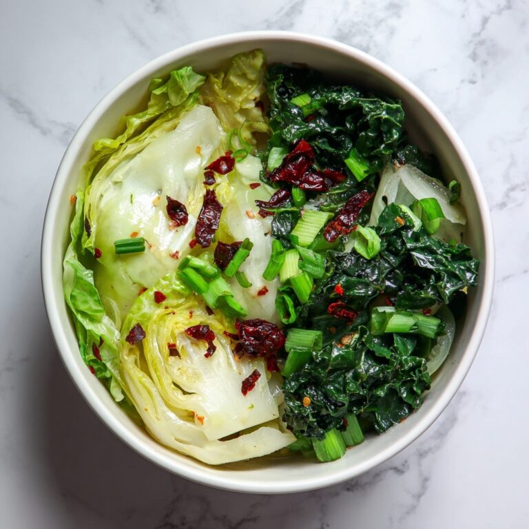 Garlic Sauteed Cabbage and Kale Skillet Recipe