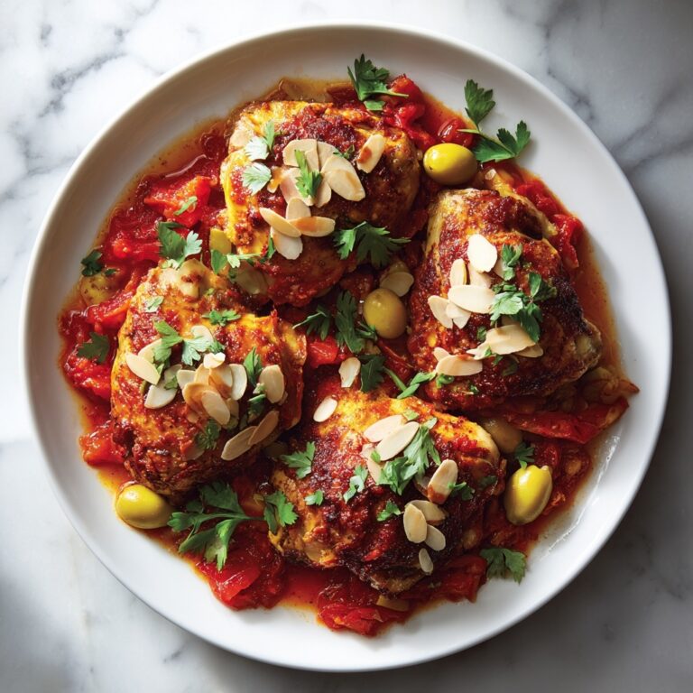 Moroccan Tagine Chicken with Apricots, Olives, and Spices Recipe
