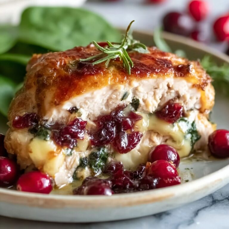 Elegant Cranberry Brie Stuffed Chicken Recipe