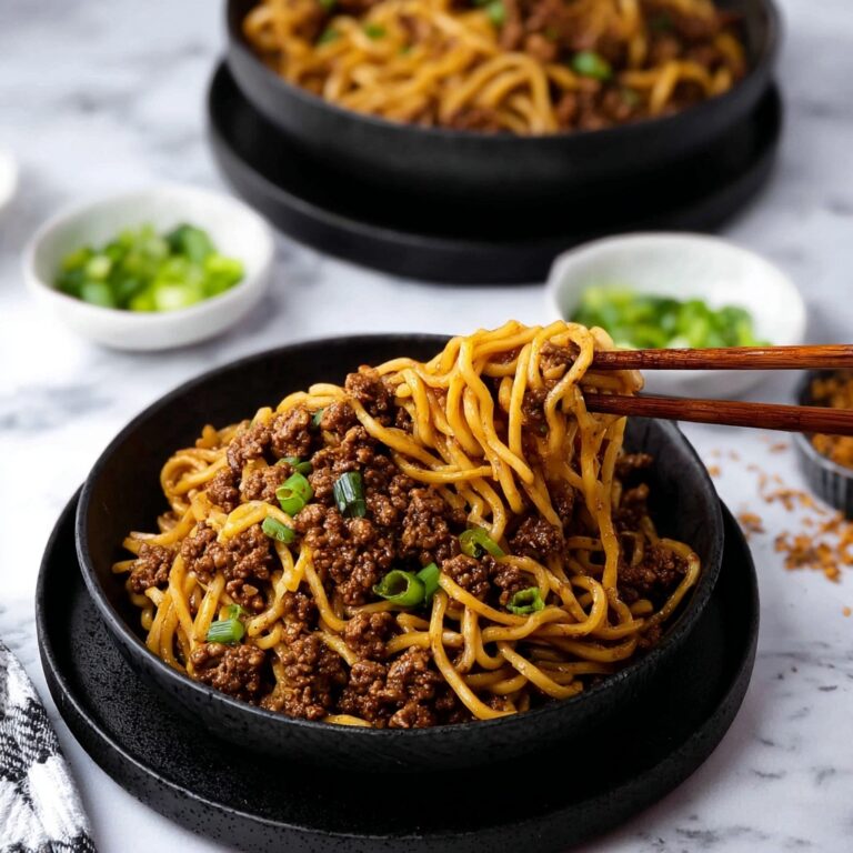 Mongolian Ground Beef Noodles Recipe