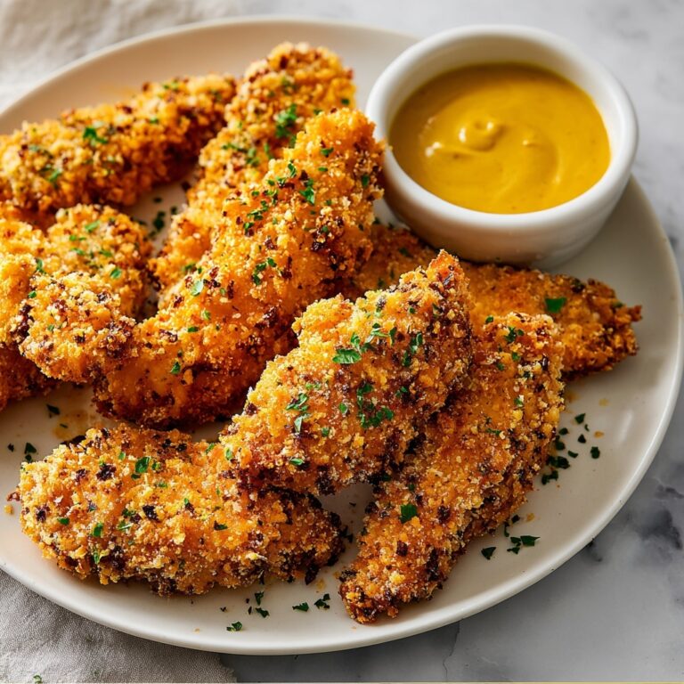 Cheesy Baked Chicken Tenders with Honey Mustard Recipe