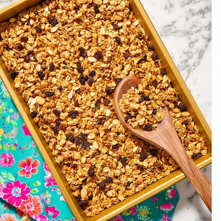 Homemade Honey-Spiced Granola with Nuts and Raisins Recipe