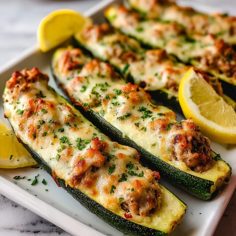 Stuffed Zucchini Boats with Shrimp and Mozzarella Recipe