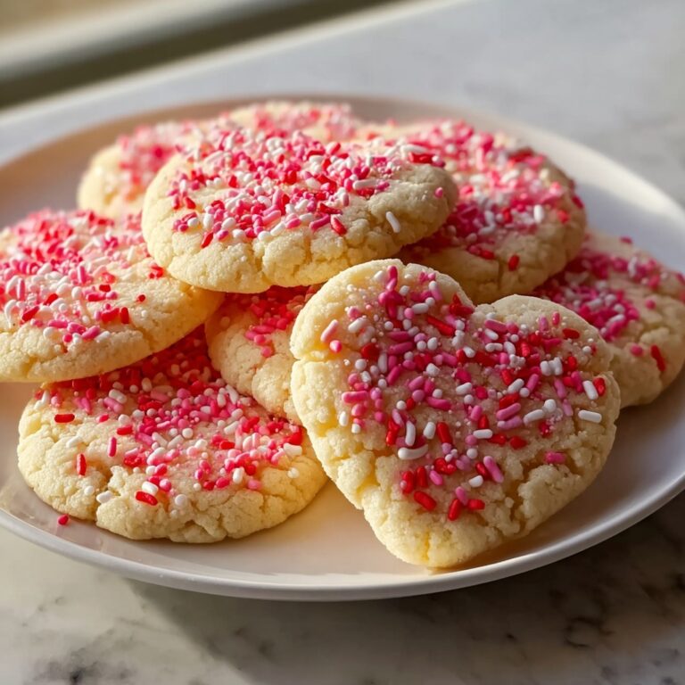 Valentine’s Day Heart Cookies with Sprinkles Recipe