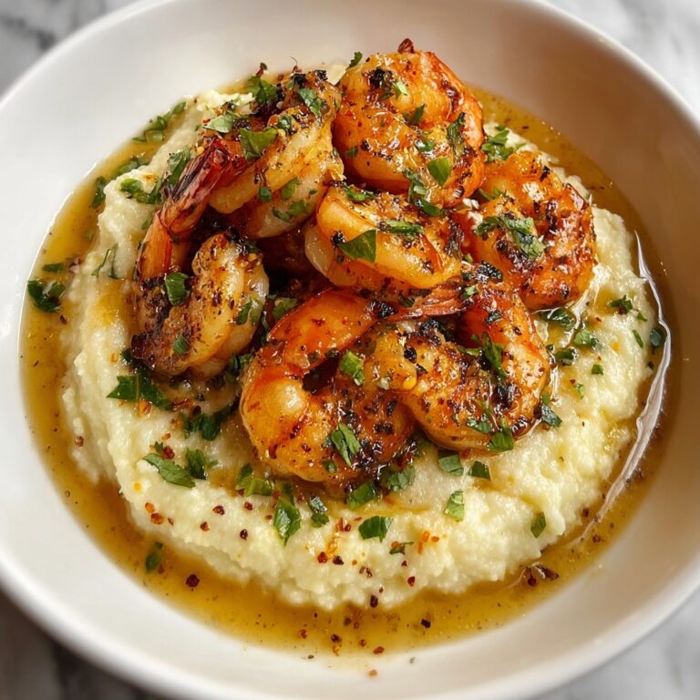 Creamy Garlic Shrimp Over Mashed Potatoes Recipe