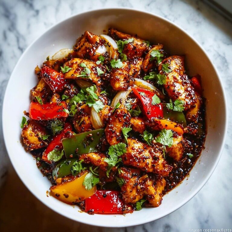 Sizzling Black Pepper Chicken with Crisp Veggies Recipe