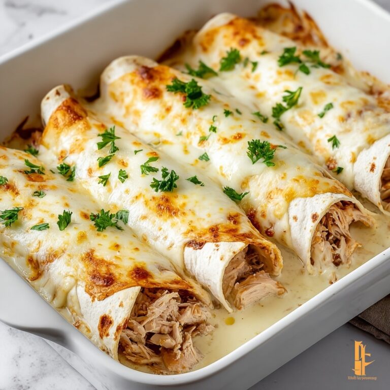 Creamy Chicken Enchiladas with Melted Mexican Cheese Recipe