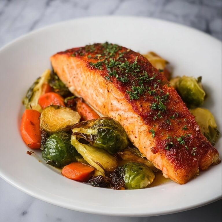 Maple-Glazed Salmon with Roasted Root Vegetables Recipe