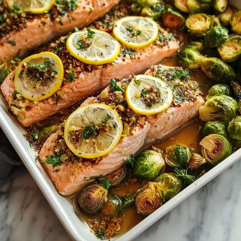 Salmon and Brussels Sprouts Sheet Pan Dinner Recipe