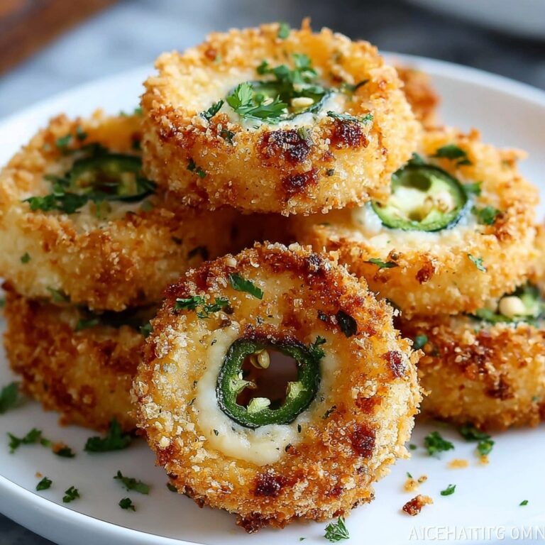 Crispy Fried Jalapeño Popper Stuffed Onion Rings Recipe