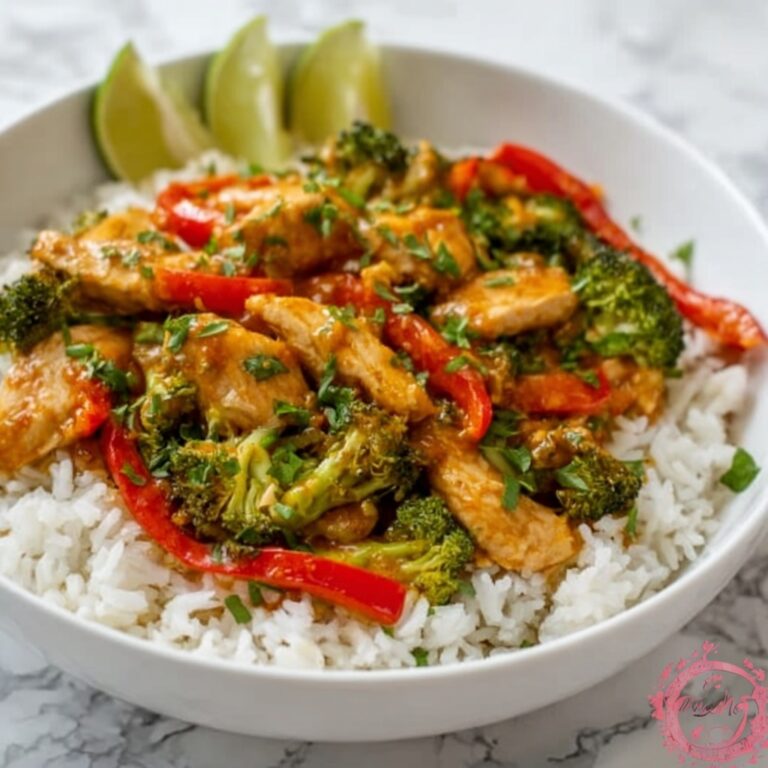 Sweet Chili Chicken Bowl with Coconut Lime Drizzle Recipe