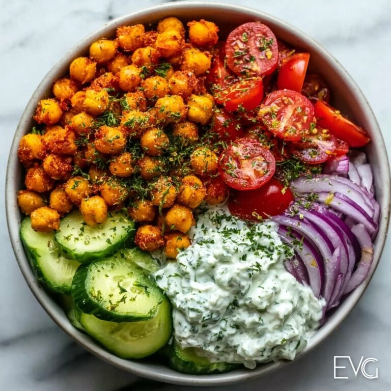 Couscous Salad with Roasted Chickpeas & Herbed Yogurt – Fresh, Healthy Mediterranean Bowl Recipe