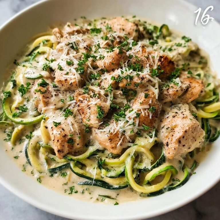 Zucchini Noodle Chicken Alfredo Recipe