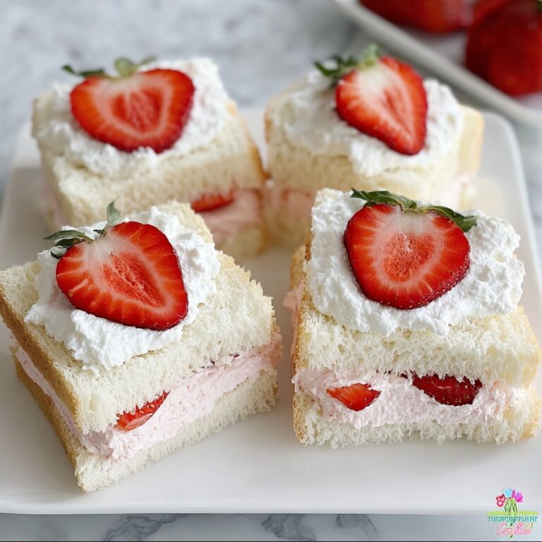 Delicious Strawberry Tea Sandwiches Perfect for Summer Parties Recipe