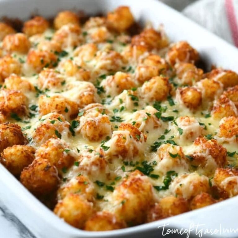 Cheddar Ranch Chicken Tater Tot Bake Recipe