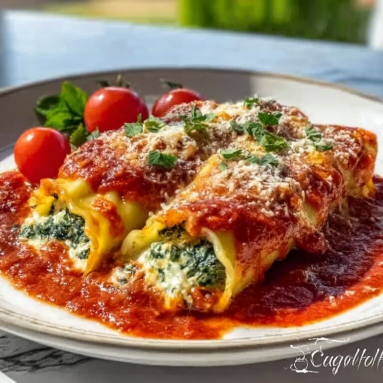 Spinach and Ricotta Stuffed Manicotti Recipe