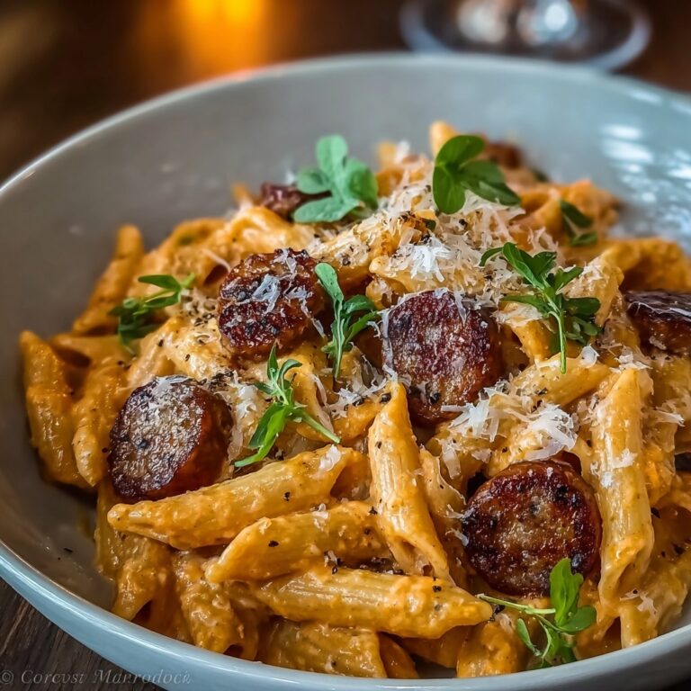 One Pot Creamy Cajun Sausage Pasta Recipe