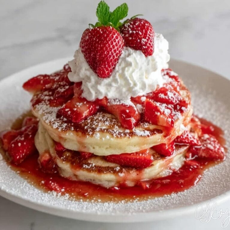 Fluffy Strawberry Cheesecake Pancakes Recipe