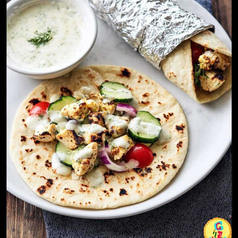 Greek Chicken Wraps with Tzatziki Sauce Recipe