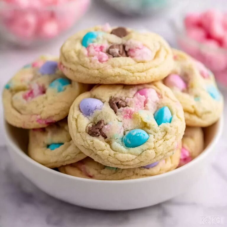 Colorful Easter-Themed Marbled Chocolate Chip Cookies Recipe