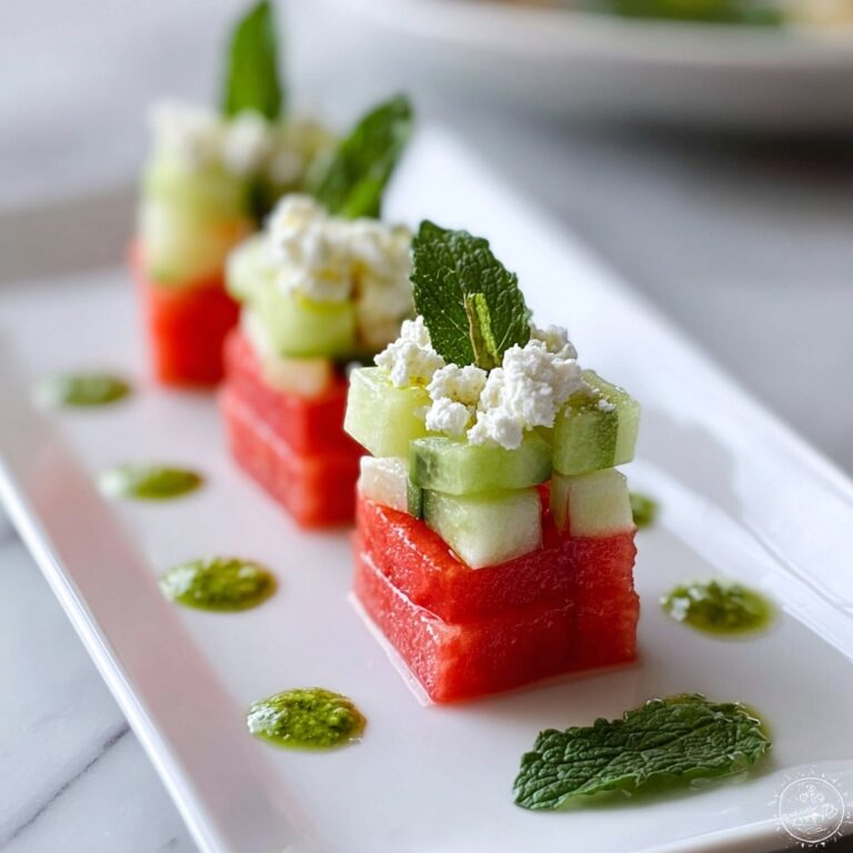 Watermelon Cucumber Feta Cups Recipe
