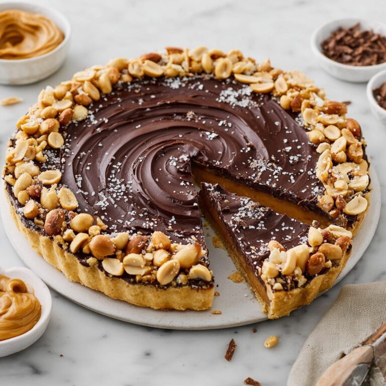 Vegan Snickers Tart (No Bake, Gluten Free) Recipe