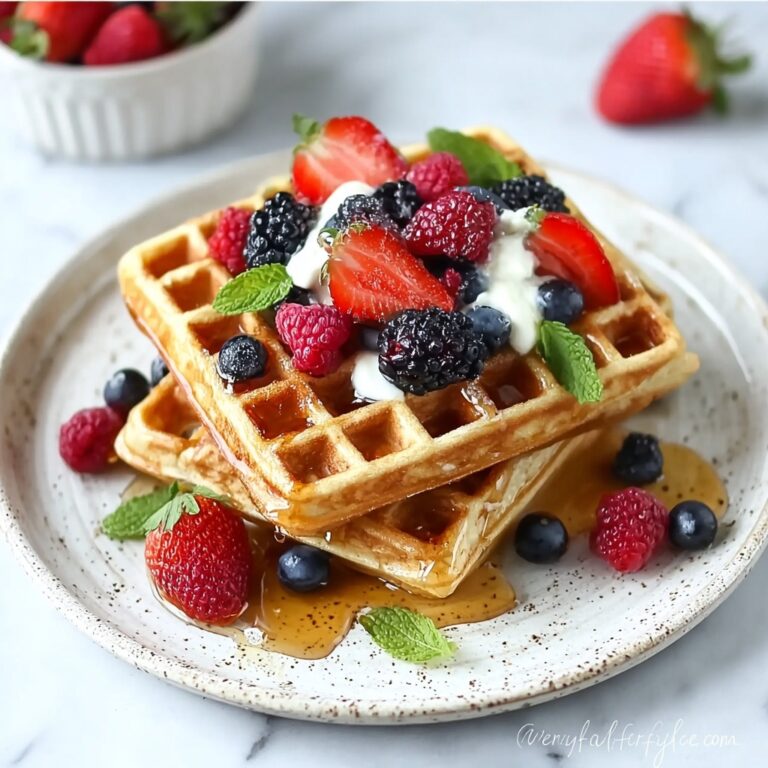 Overnight Almond Oatmeal Waffles Recipe