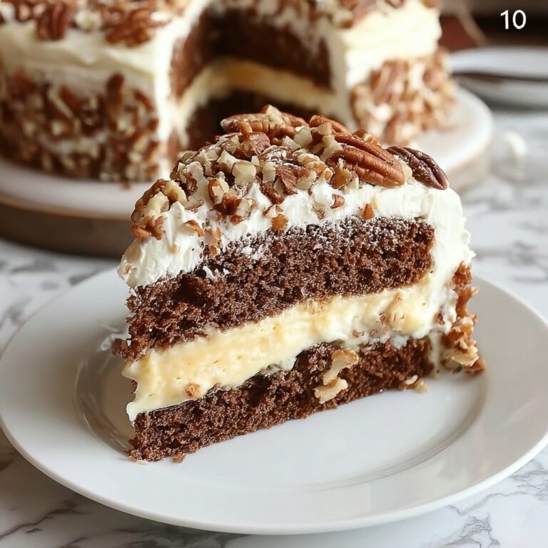White German Chocolate Cake with Cheesecake Center Recipe