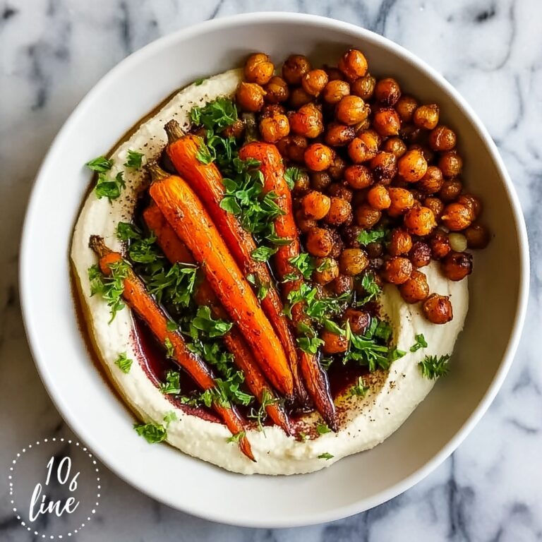 Spicy Maple Roast Carrots with Crispy Chickpeas and Yogurt Sauce Recipe