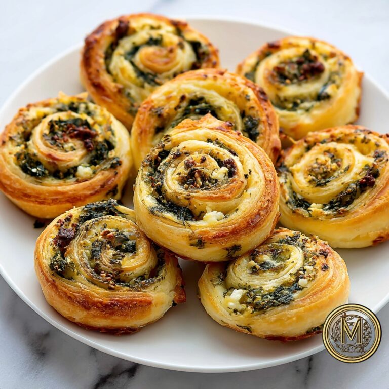 Cheesy Spinach Pinwheels Recipe