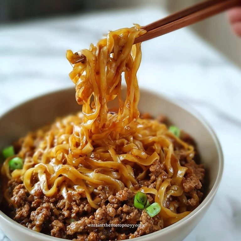 Mongolian Ground Beef Noodles Recipe