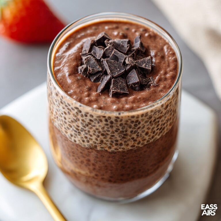 Chocolate Chia Pudding with Strawberries, Cacao Nibs, and Peanut Butter Recipe