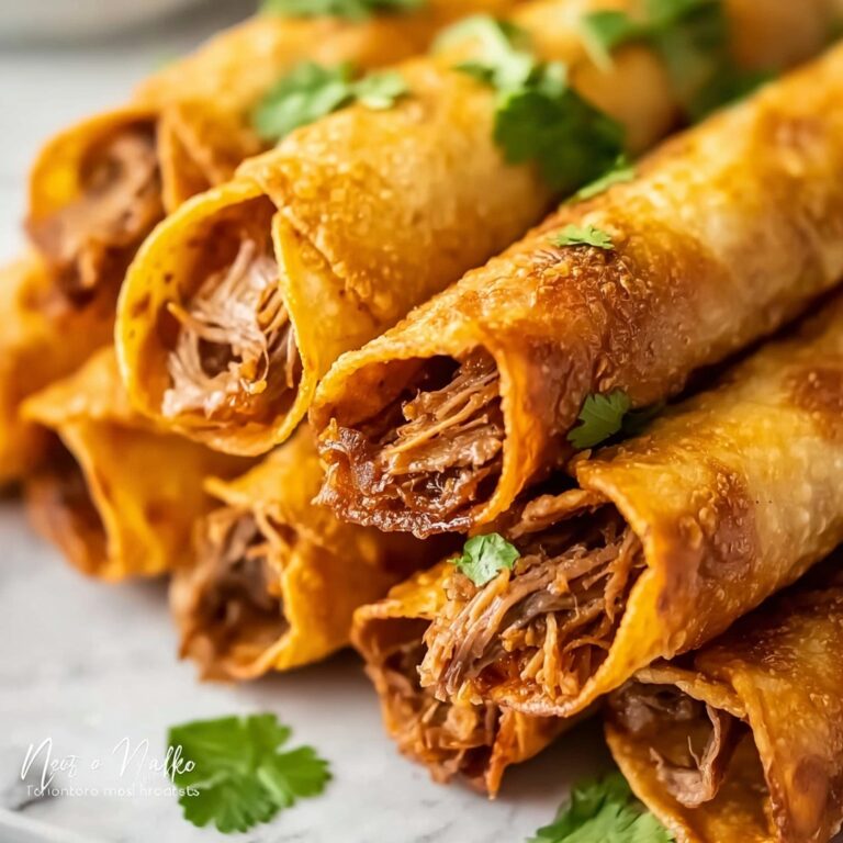 Baked Shredded Beef Taquitos Recipe