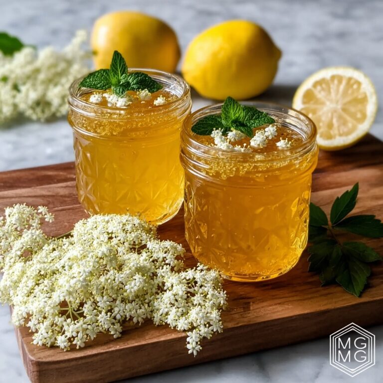 Elderflower & Lemonade Jelly with Mint Leaves Recipe