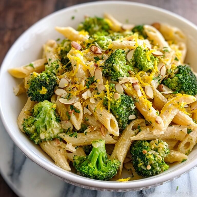 Warm Broccoli, Almond & Lemon Pasta Recipe