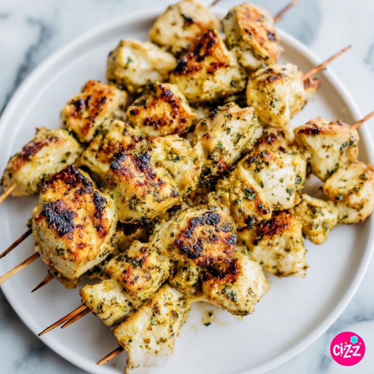 Garlic Parmesan Chicken Kebabs Recipe